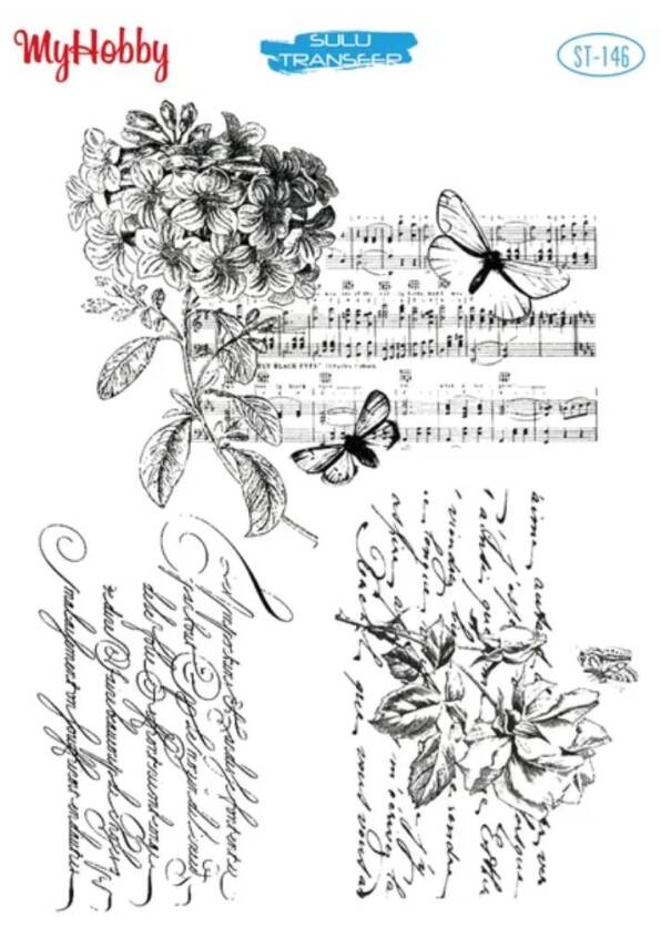 My Hobby Yazı Desenli Sulu Transfer ST-146 - 1