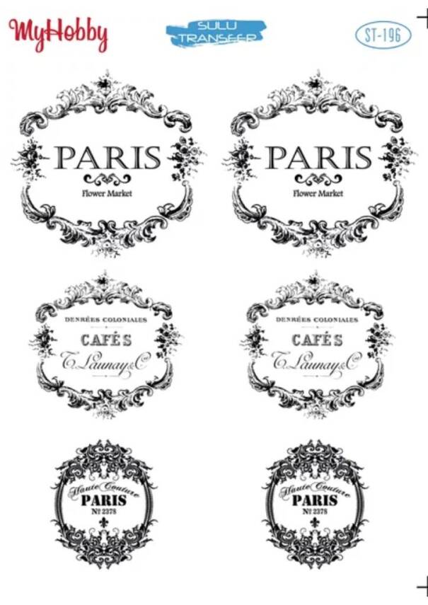 My Hobby Yazı Desenli Sulu Transfer ST-196 - 1