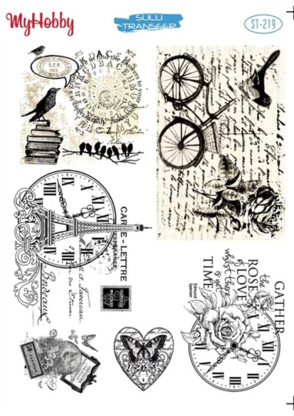 My Hobby Yazı Desenli Sulu Transfer ST-219 - 1
