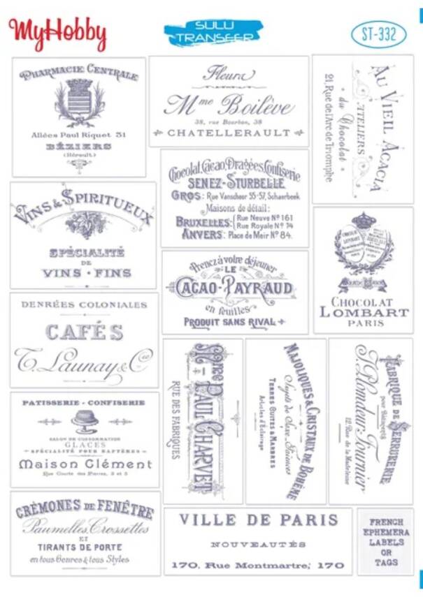 My Hobby Yazı Desenli Sulu Transfer ST-332 - 1