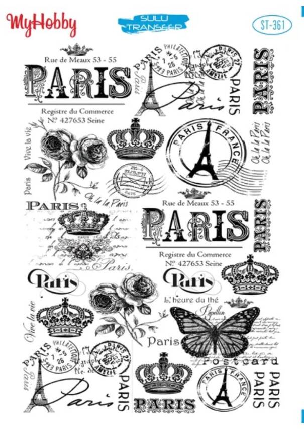 My Hobby Yazı Desenli Sulu Transfer ST-361 - 1