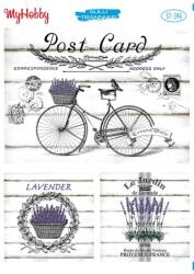 My Hobby Yazı ve Lavanta Desenli Sulu Transfer ST-346 - Tual Hobi Craft Ist