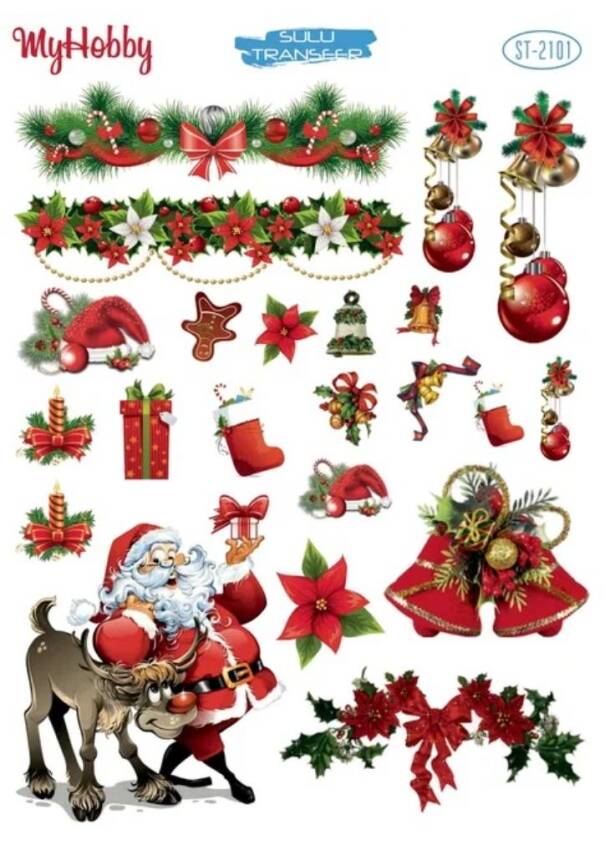 My Hobby Yılbaşı Desenli Sulu Transfer ST-2101 - 1
