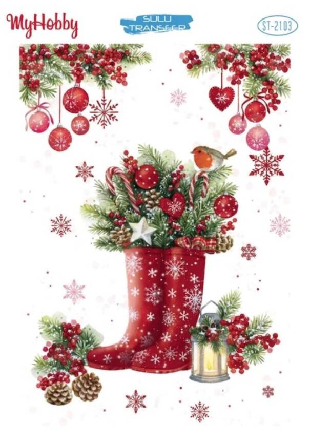 My Hobby Yılbaşı Desenli Sulu Transfer ST-2103 - 1