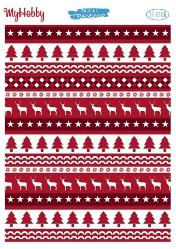 My Hobby Yılbaşı Desenli Sulu Transfer ST-2106 - 1