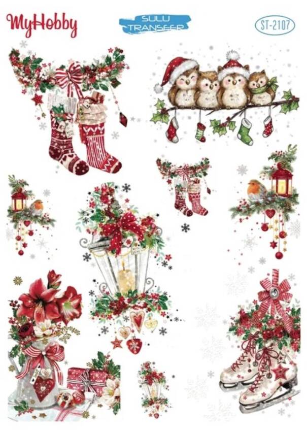 My Hobby Yılbaşı Desenli Sulu Transfer ST-2107 - 1
