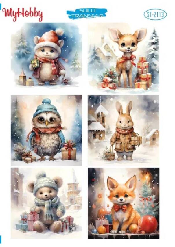 My Hobby Yılbaşı Desenli Sulu Transfer ST-2113 - 1