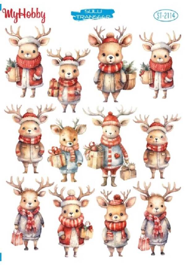 My Hobby Yılbaşı Desenli Sulu Transfer ST-2114 - 1