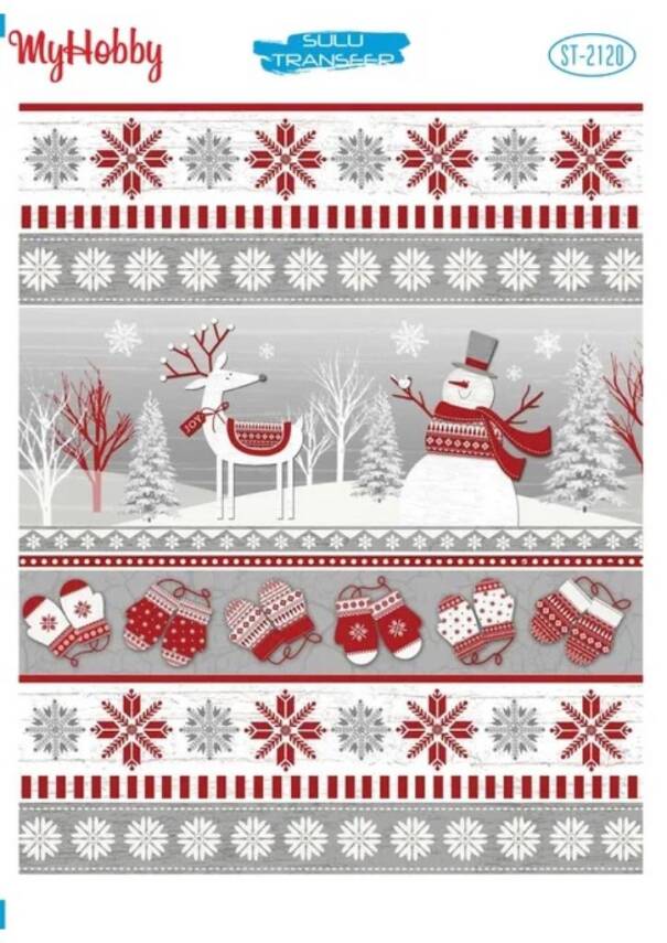 My Hobby Yılbaşı Desenli Sulu Transfer ST-2120 - 1