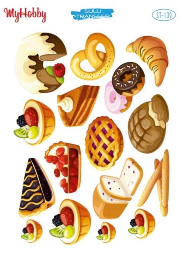 My Hobby Yiyecek Desenli Sulu Transfer ST-139 - 1