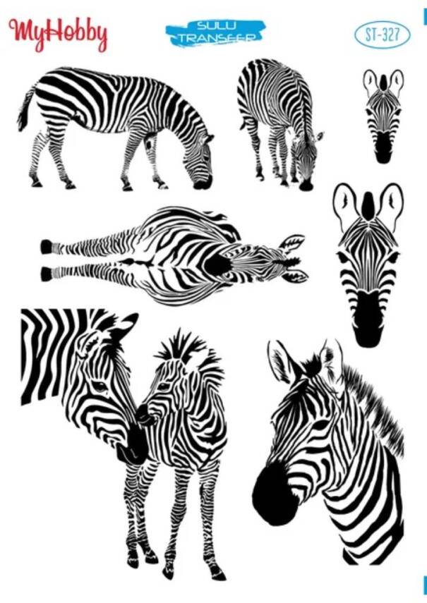 My Hobby Zebra Desenli Sulu Transfer STI-327 - 1