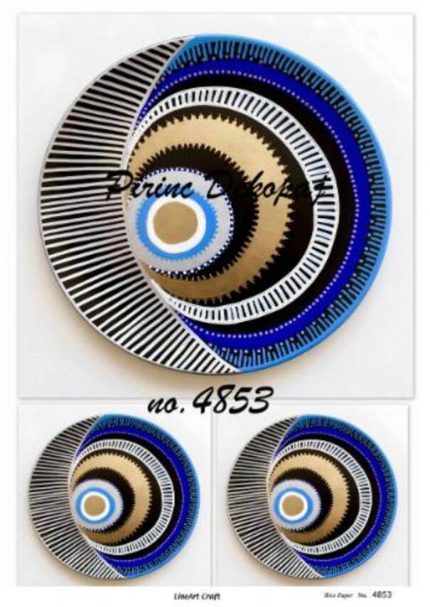 Nazar Boncuğu Desenli Pirinç Dekopaj Model : 4853 - 1