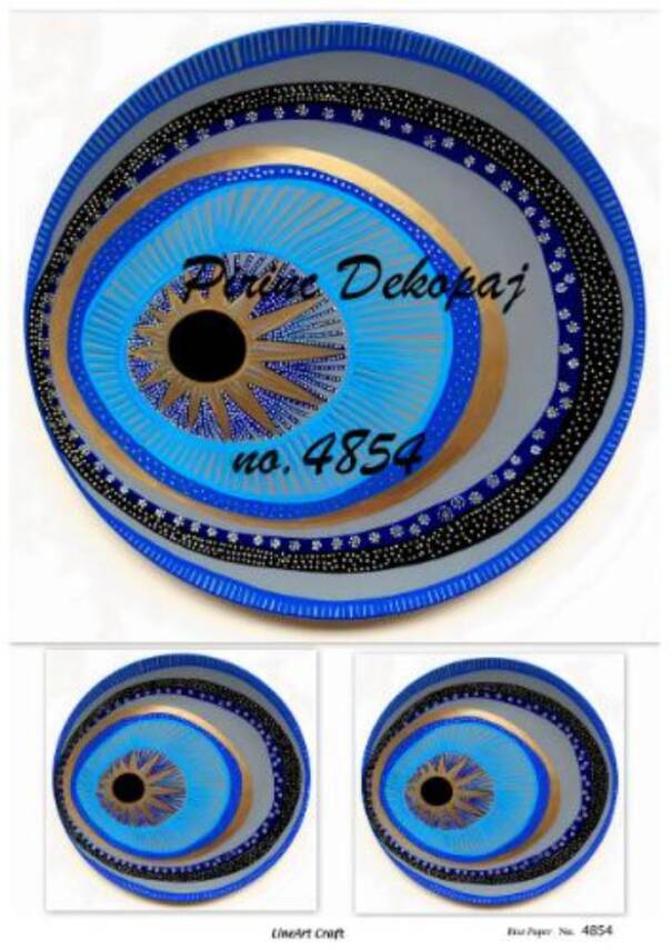 Nazar Boncuğu Desenli Pirinç Dekopaj Model : 4854 - 1