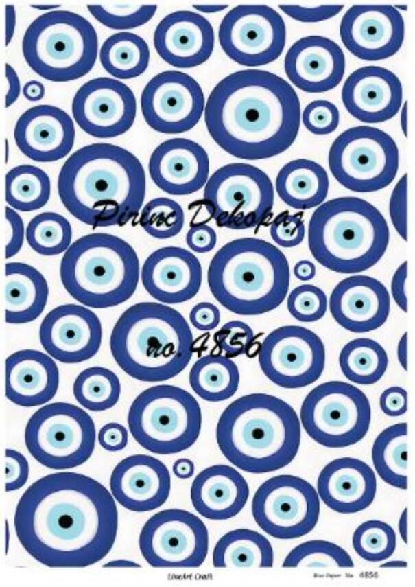 Nazar Boncuğu Desenli Pirinç Dekopaj Model : 4856 - 1