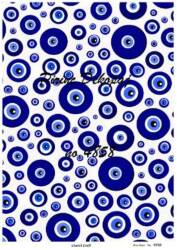 Nazar Boncuğu Desenli Pirinç Dekopaj Model : 4858 - Line Art