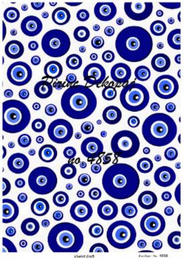 Nazar Boncuğu Desenli Pirinç Dekopaj Model : 4858 - 1