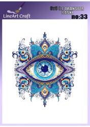 Nazar Desenli Kumaş Transfer Kağıdı LNT-K033 (20x20 cm) - Line Art