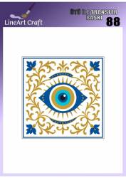 Nazar Desenli Kumaş Transfer Kağıdı LNT-K088 (20x20 cm) - Line Art