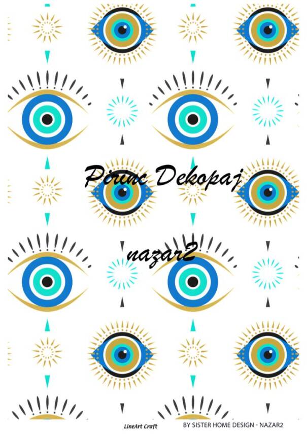 Nazar Desenli Pirinç Dekopaj Model : nazar2 - 1