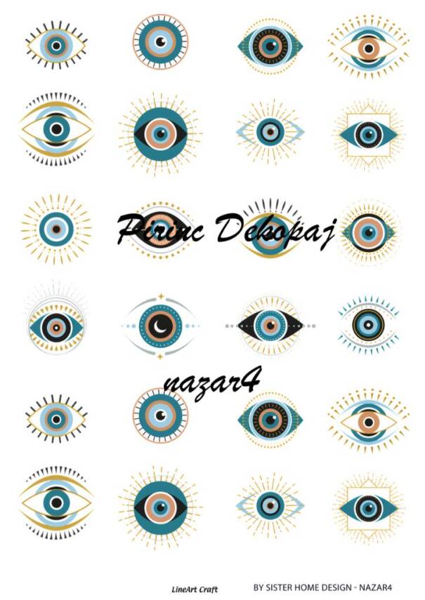 Nazar Desenli Pirinç Dekopaj Model : nazar4 - 1