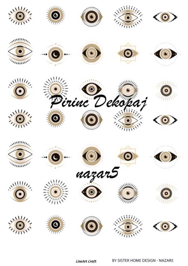 Nazar Desenli Pirinç Dekopaj Model : nazar5 - 1