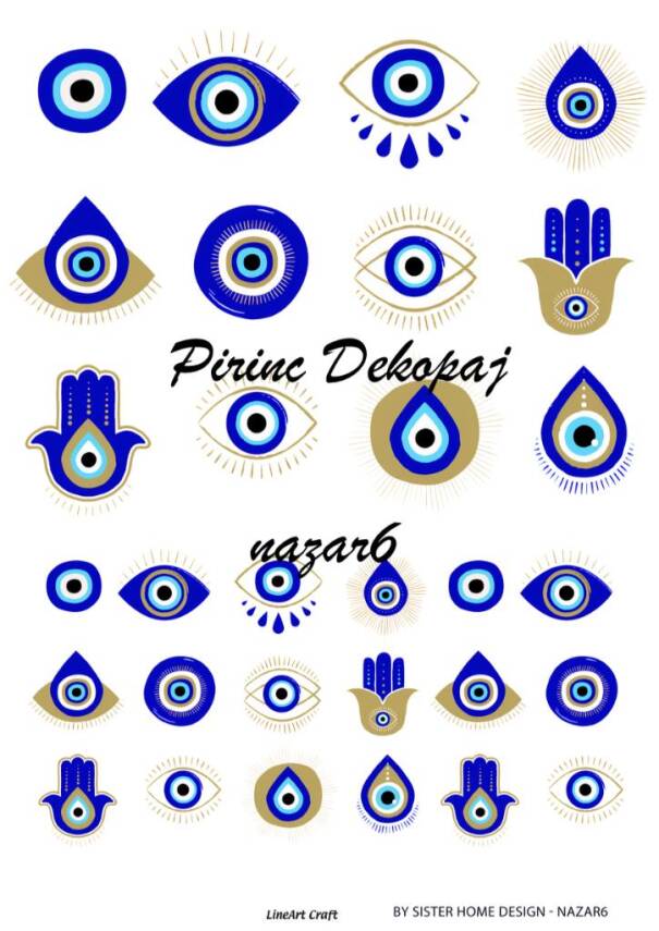 Nazar Desenli Pirinç Dekopaj Model : nazar6 - 1