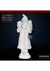 Noel Baba Biblo Çam ve Sincap Tutan (23x9 cm) Ham Polyester - Tual Hobi Sanat