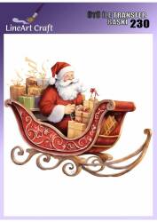 Noel Baba Desenli Kumaş Transfer Kağıdı LNT-K230 (20x20 cm) - Line Art