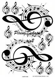 Nota Desenli Pirinç Dekopaj Model : SİS02 - Line Art