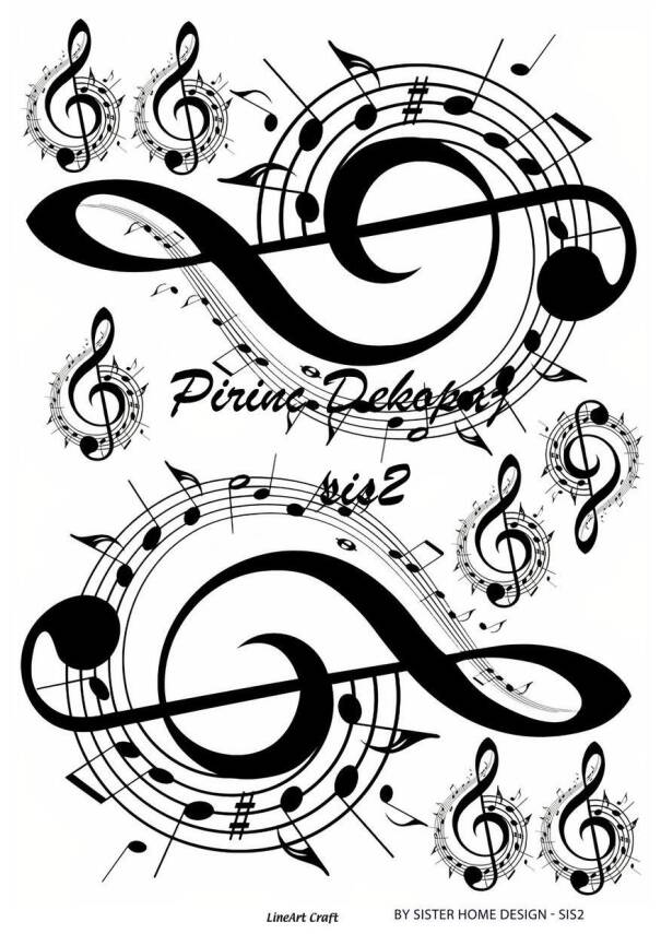 Nota Desenli Pirinç Dekopaj Model : SİS02 - 1