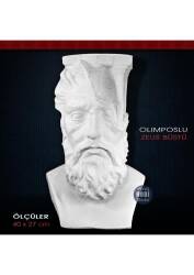 Olimposlu Zeus Büst Heykeli Polyester (40x27cm) - Tual Hobi Sanat