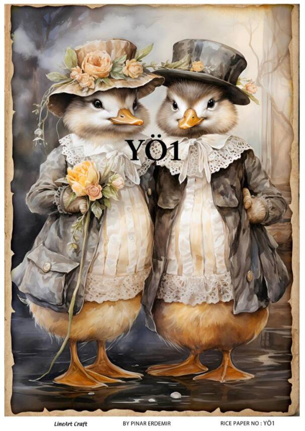 Ördek Desenli Pirinç Dekopaj Model : YÖ01 - 1