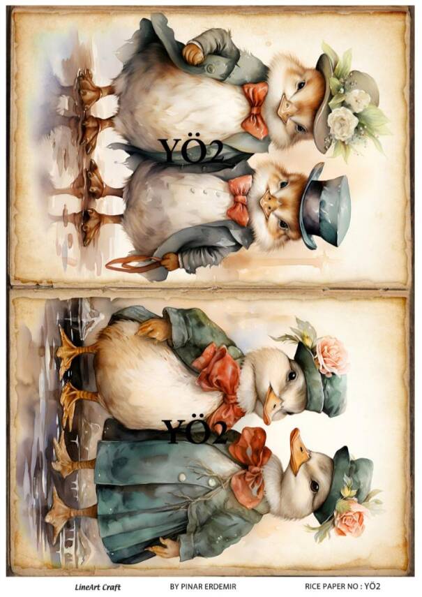 Ördek Desenli Pirinç Dekopaj Model : YÖ02 - 1