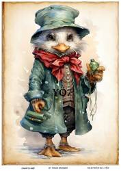 Ördek Desenli Pirinç Dekopaj Model : YÖ07 - Line Art