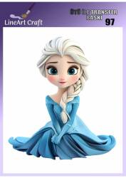 Örgülü Kız Desenli Kumaş Transfer Kağıdı LNT-K097 (20x20 cm) - Line Art