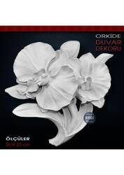 Orkide Çiçek Duvar Dekoru (26x25 cm) Ham Polyester - Tual Hobi Sanat