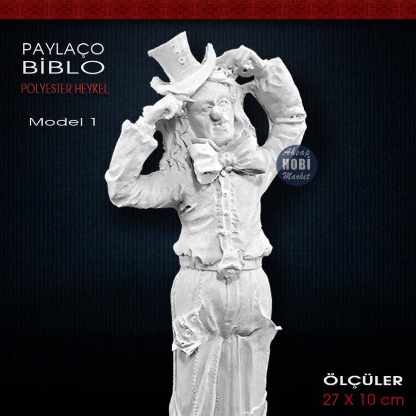 Palyaço Biblo Heykeli Model 1 (27x10 cm) Ham Polyester - 2