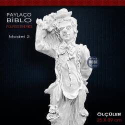 Palyaço Biblo Heykeli Model 2 (25x9 cm) Ham Polyester - Tual Hobi Sanat (1)