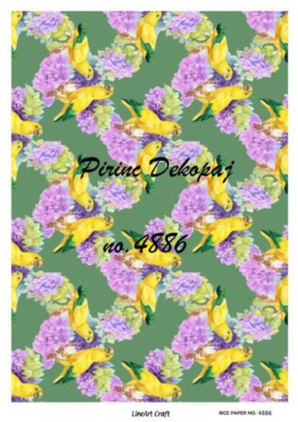 Papağan Desenli Pirinç Dekopaj Model : 4886 - 1