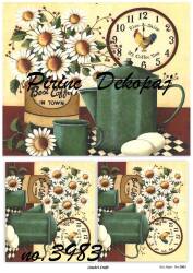 Papatya Desenli Pirinç Dekopaj Model : 3983 - Line Art