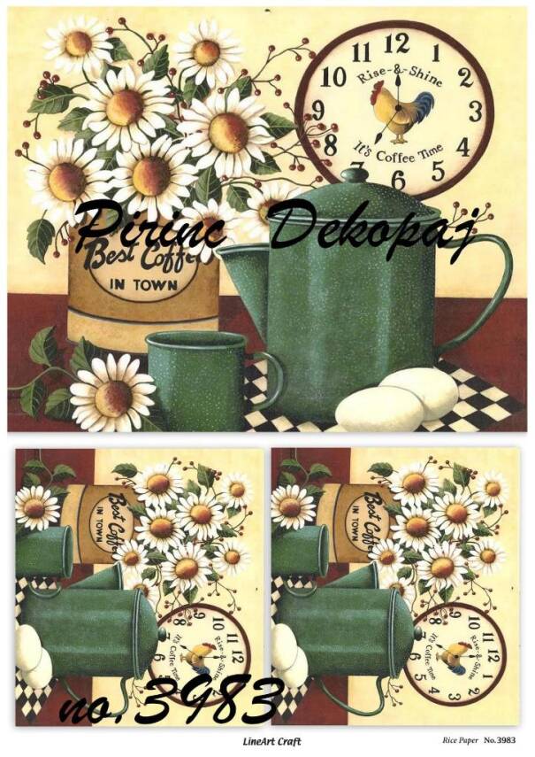 Papatya Desenli Pirinç Dekopaj Model : 3983 - 1