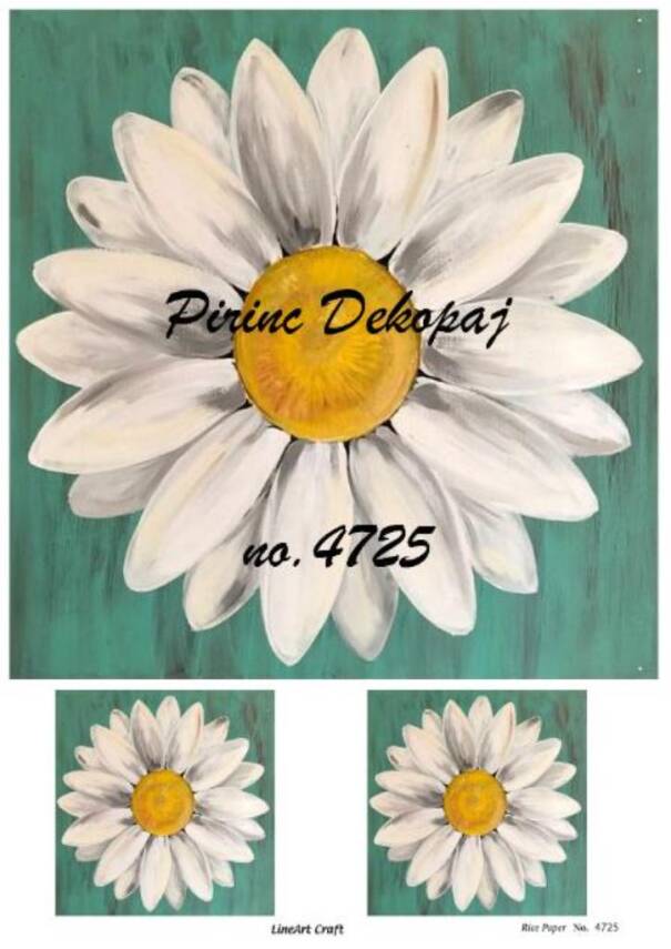 Papatya Desenli Pirinç Dekopaj Model : 4725 - 1