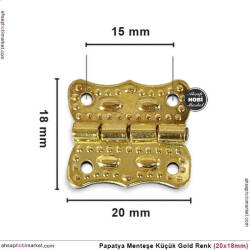 Papatya Menteşe Gold Renk Küçük Boy (20x18mm) - 3