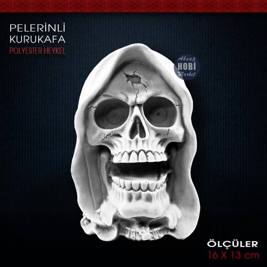 Pelerinli Kurukafa Biblo Heykeli (16x13 cm) Ham Polyester - 2