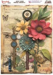 Pembe Çiçek Desenli Pirinç Dekopaj Model : PT 00175 - Tual Hobi Craft İst