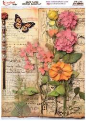 Pembe Çiçek Desenli Pirinç Dekopaj Model : PT 00177 - Tual Hobi Craft İst