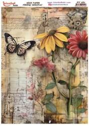 Pembe Çiçek Desenli Pirinç Dekopaj Model : PT 00181 - Tual Hobi Craft İst