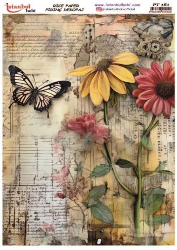 Pembe Çiçek Desenli Pirinç Dekopaj Model : PT 00181 - 1