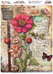 Pembe Çiçek Desenli Pirinç Dekopaj Model : PT 00183 - Tual Hobi Craft İst