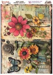 Pembe Çiçek Desenli Pirinç Dekopaj Model : PT 00190 - Tual Hobi Craft İst